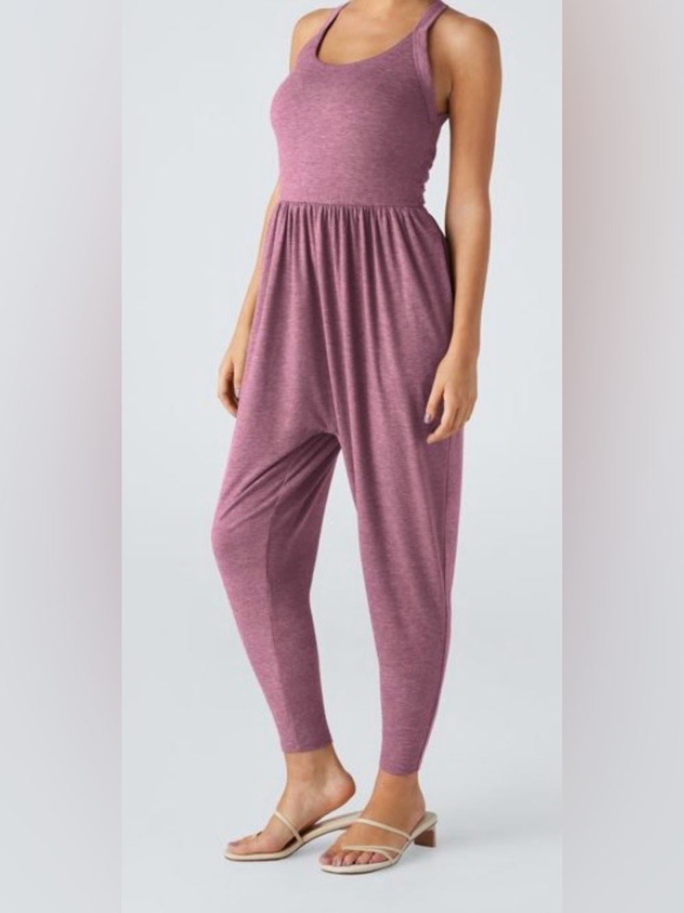 XLARGE HALARA BACKLESS TWISTED U NECK EASY PEEZY HAREM JUMPSUIT